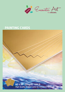 Encaustic Art papier A5 - goud