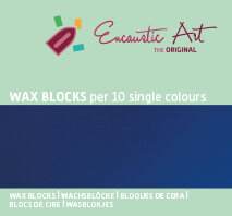 Encaustic Art Wachs - (46) Cyan Blau - Schachtel 10 Stk. 